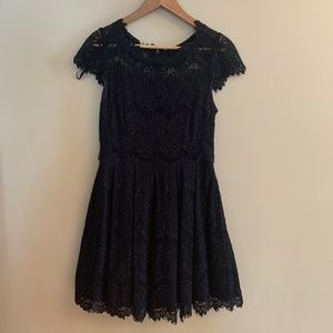 Xscape Black lace dress